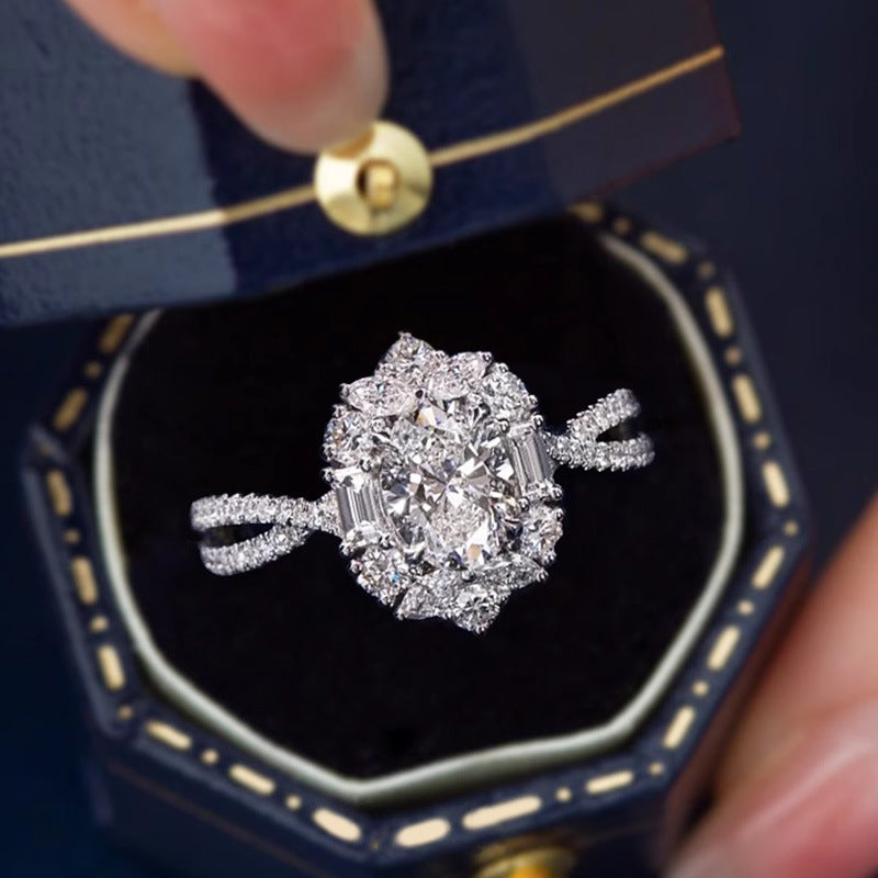 Stunning Silver Criss-Cross Double Layer Ring featuring Shimmering Cubic Zirconia Pavé in an Adjustable Open Band