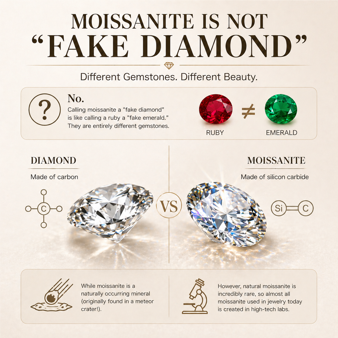 Why is Moissanite So Cheap Moissanite is not Fake Diamond