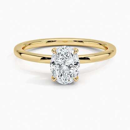 Oval Cut Moissanite Solitaire Ring available in 1ct 2ct 3ct 5ct 6ct 8ct in 18K Yellow Gold Plated S925 Silver Statement Piece