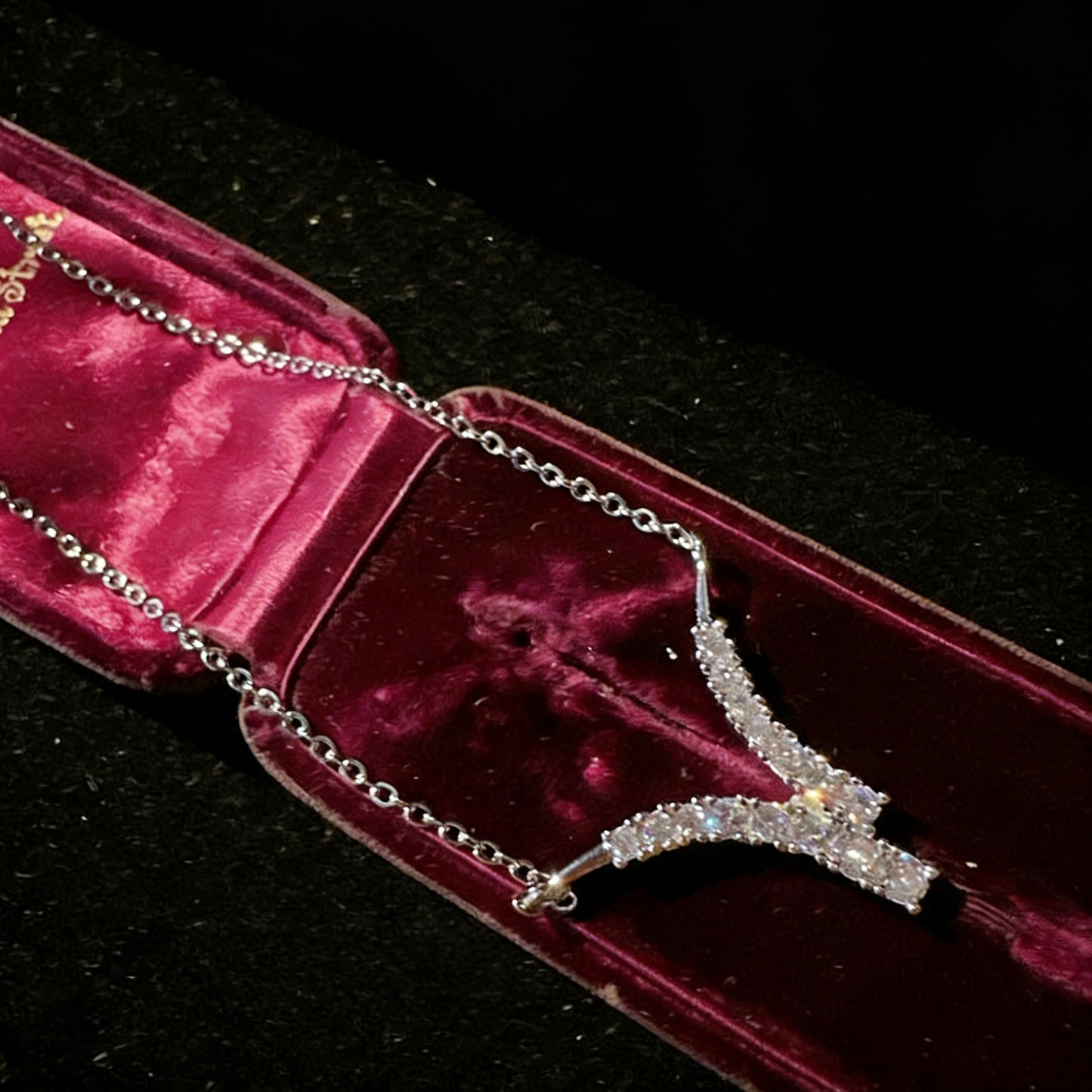 Runaway Princess Zircon Necklace 18K Gold Plated Sparkling Ram-Horn Drop Pendant