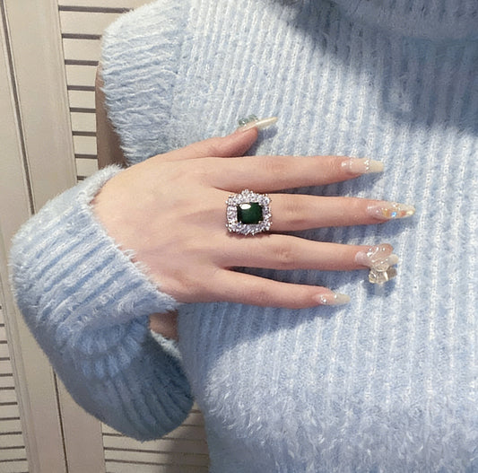 Emerald and Diamond Ring