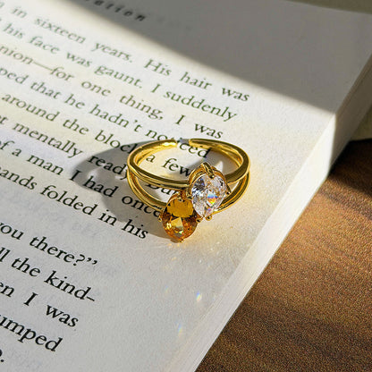 Dazzling Geometric Glow Ring – Effortless Luxe Twist