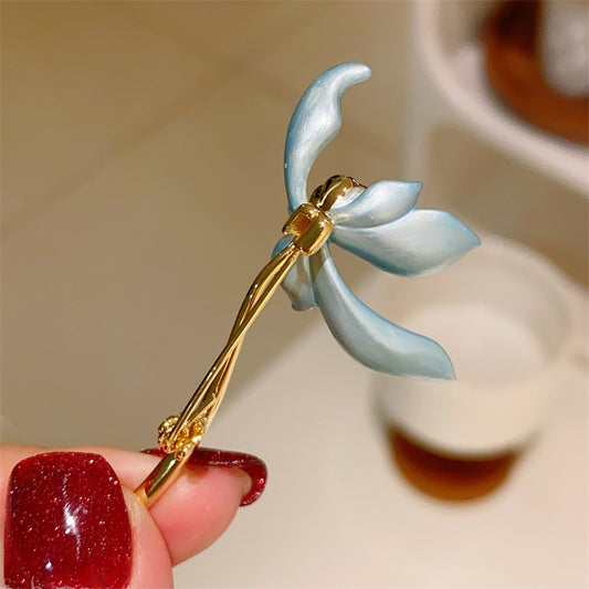 Dancing in the Wind Blue Iris Brooch