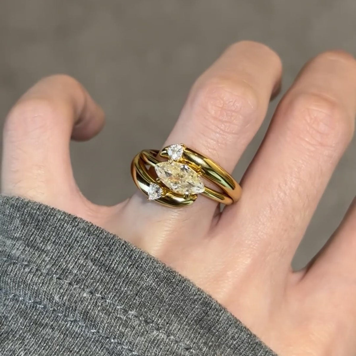 Stackable Spirituality diamond ring