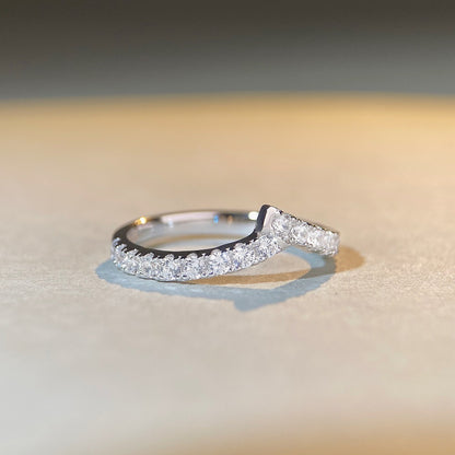 Asymmetric Cross Pavé Ring – Effortless Stacked Elegance