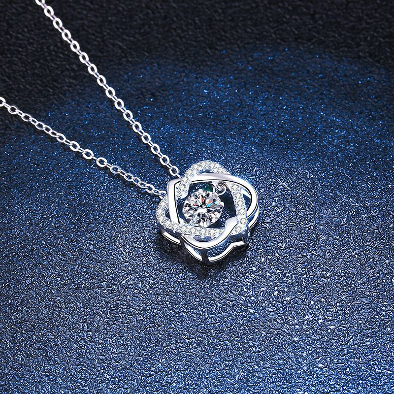 S925 Silver Moissanite Six-Pointed Star Pendant