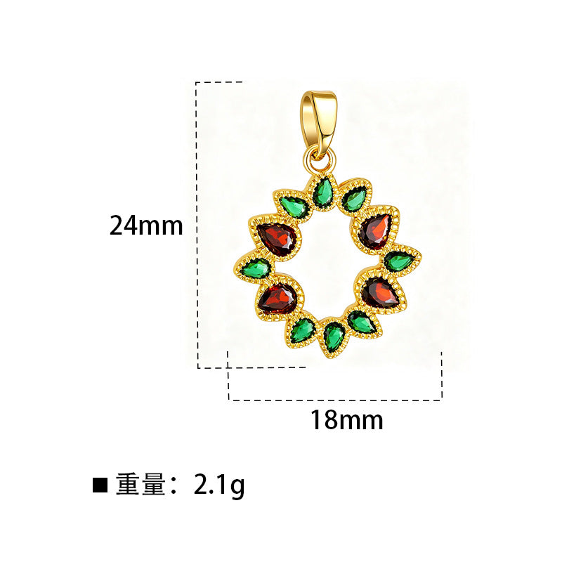 sparkling heart pendant necklace with cubic zirconia stones on gold-tone chain
