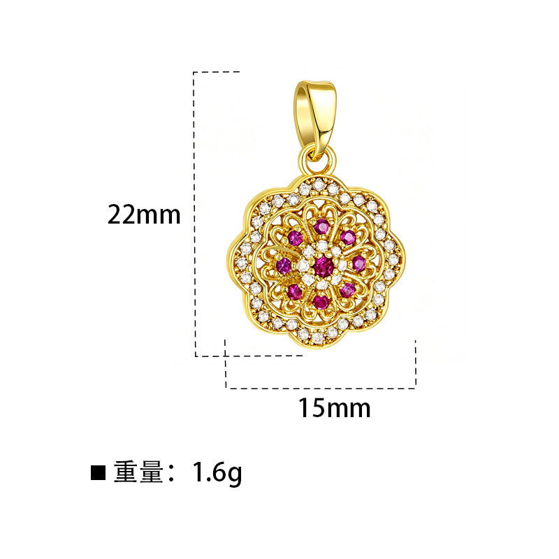 sparkling heart pendant necklace with cubic zirconia stones on gold-tone chain