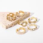 Elegant Gold Open Ring featuring Dual Shimmering Zircon Clusters in a Modern Adjustable Band