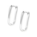 Minimalist S925 silver geometric stud earrings with 18K gold plating. Sleek, modern, and pearl-free design