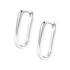 Minimalist S925 silver geometric stud earrings with 18K gold plating. Sleek, modern, and pearl-free design