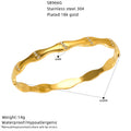 Wholesale 304 stainless steel gold bangle by Prismfire Jewelry for boutique resale
