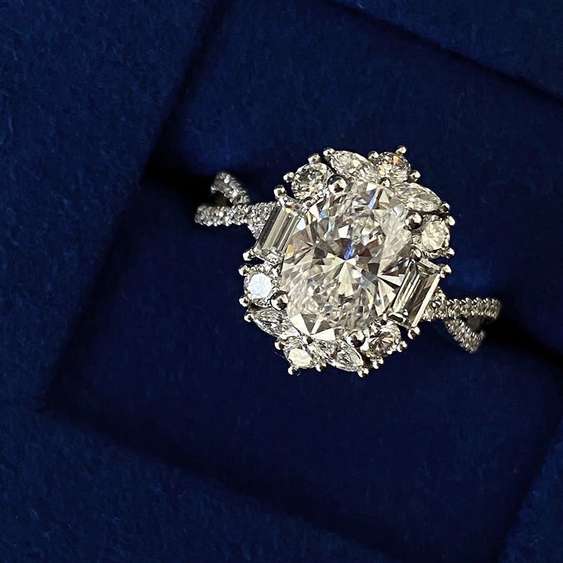 Stunning Silver Criss-Cross Double Layer Ring featuring Shimmering Cubic Zirconia Pavé in an Adjustable Open Band