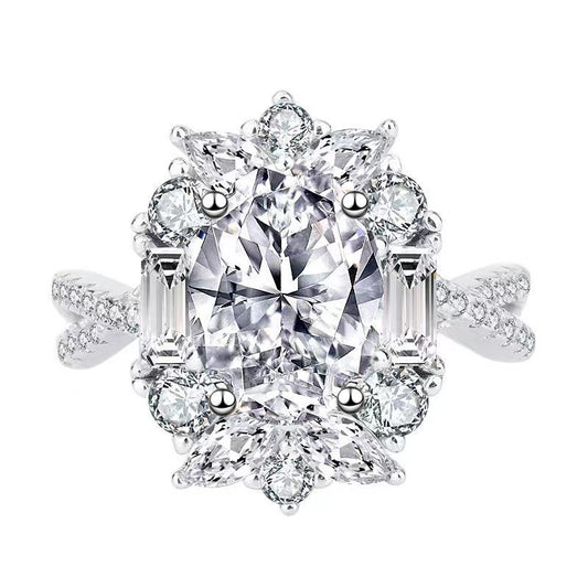 Stunning Silver Criss-Cross Double Layer Ring featuring Shimmering Cubic Zirconia Pavé in an Adjustable Open Band